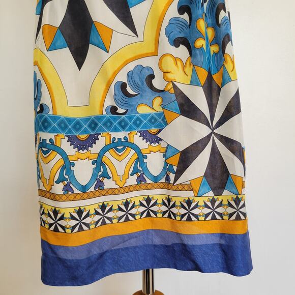 Philosophy di Alberta Ferretti Silk Printed Dress Mediterranean Italy Women 8 - Picture 9 of 14